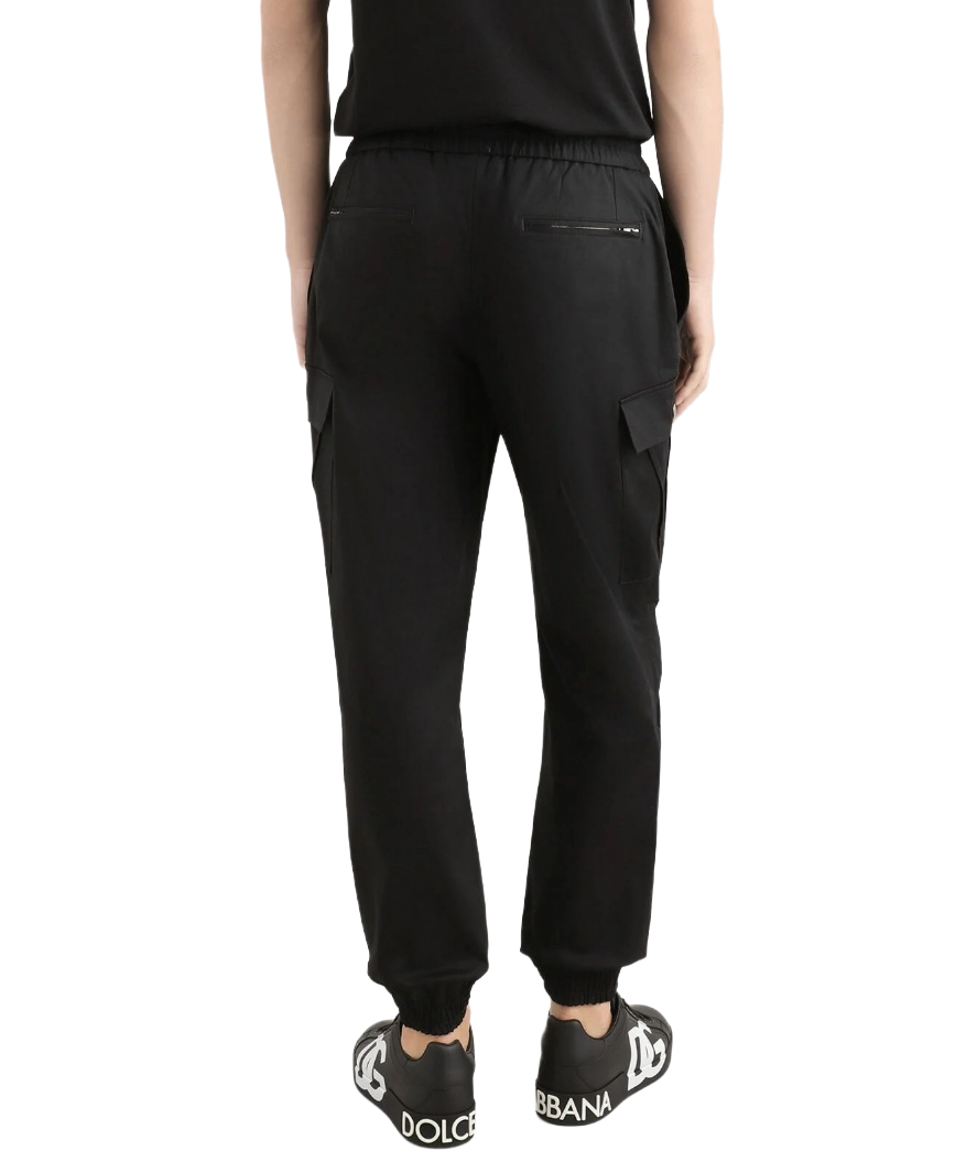 Dolce & Gabbana Men Cotton Cargo Pants Trousers Black