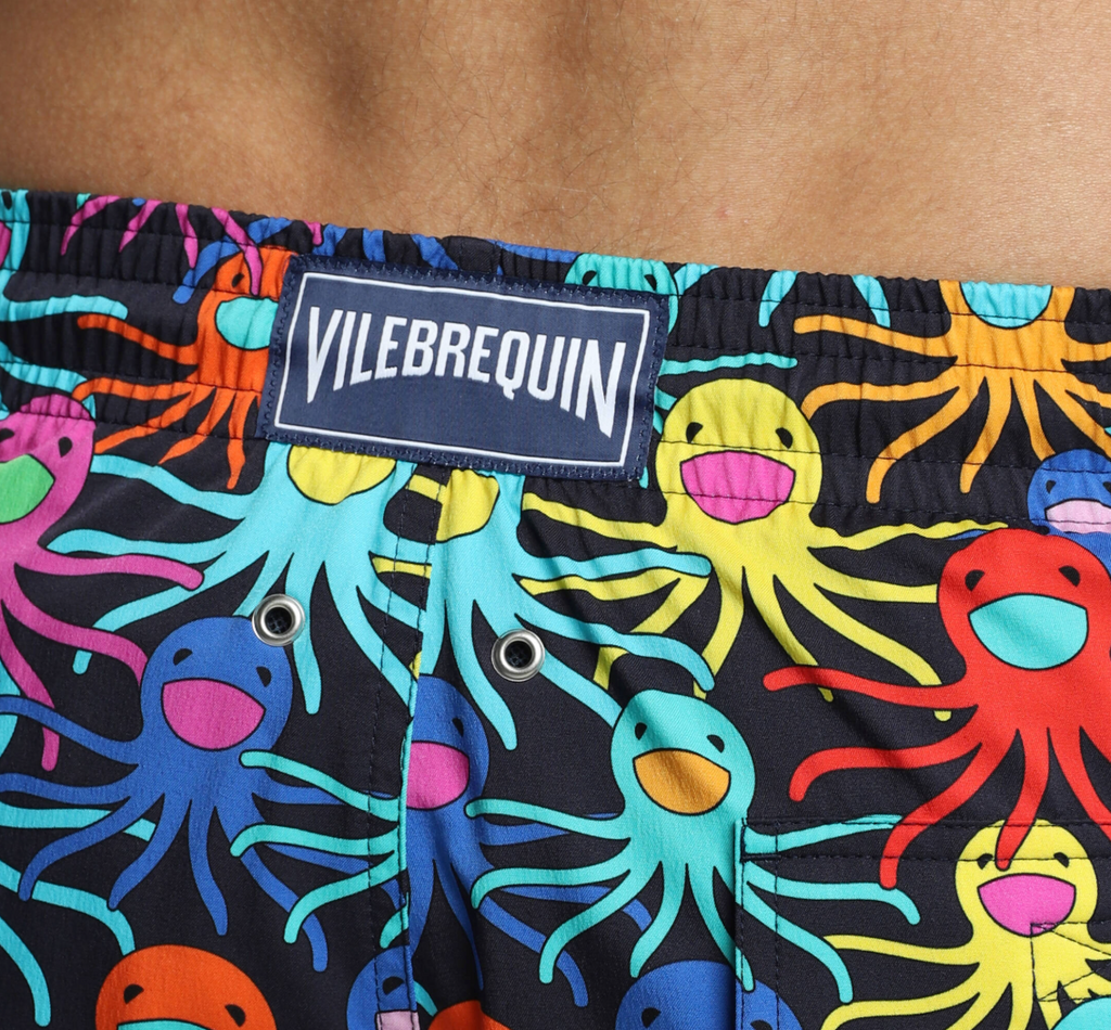 Vilebrequin Men Swim Trunks Octopus Vintage Swimwear Multicolor