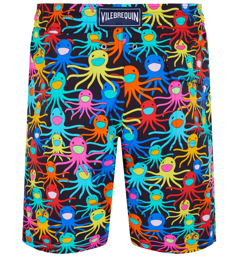 Vilebrequin Men Swim Trunks Octopus Vintage Swimwear Multicolor