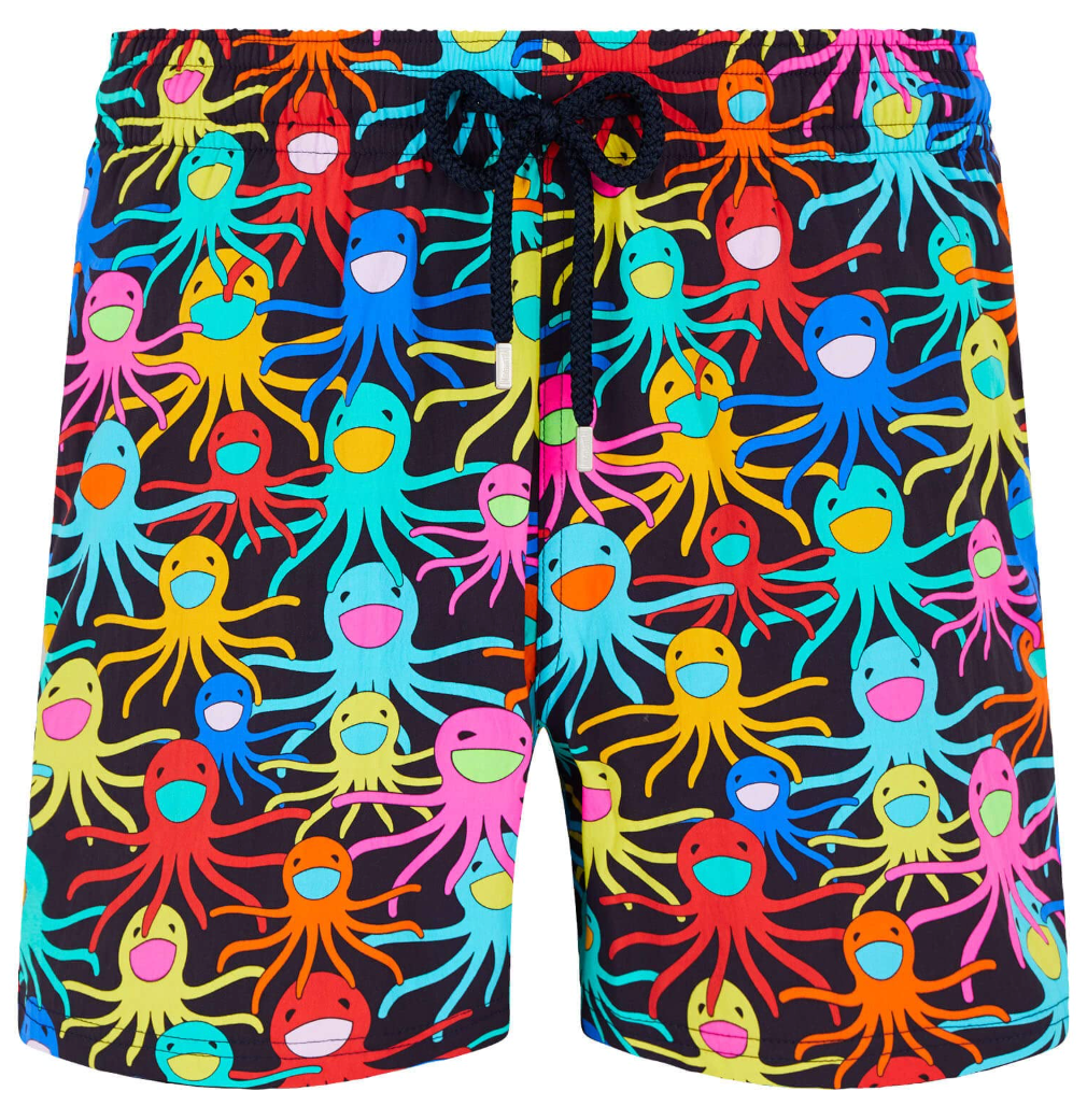 Vilebrequin Men Swim Trunks Octopus Vintage Swimwear Multicolor