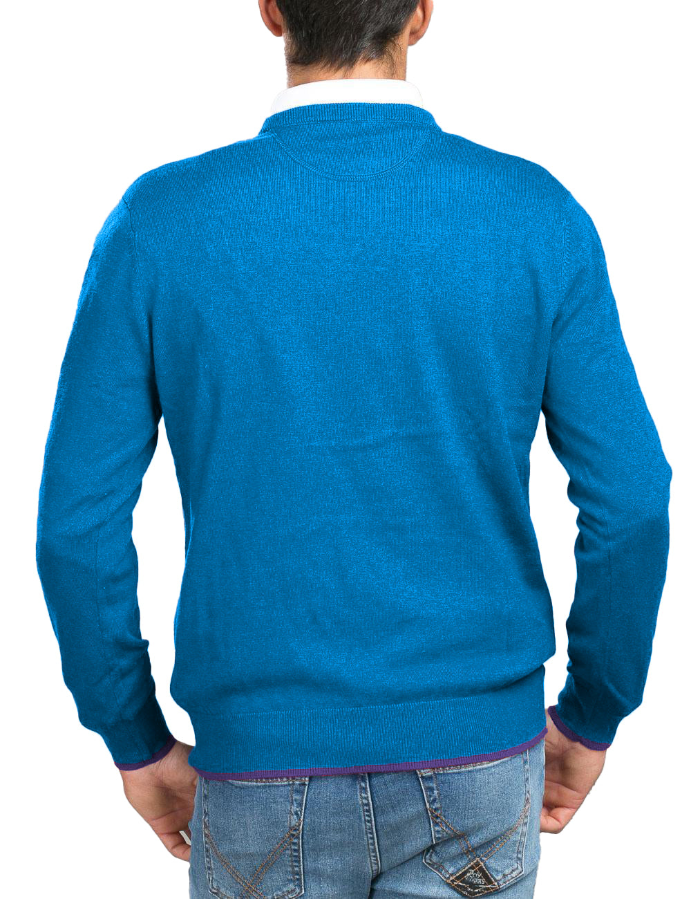 La Martina Men Sweater Crewneck Lambscot Light Blue