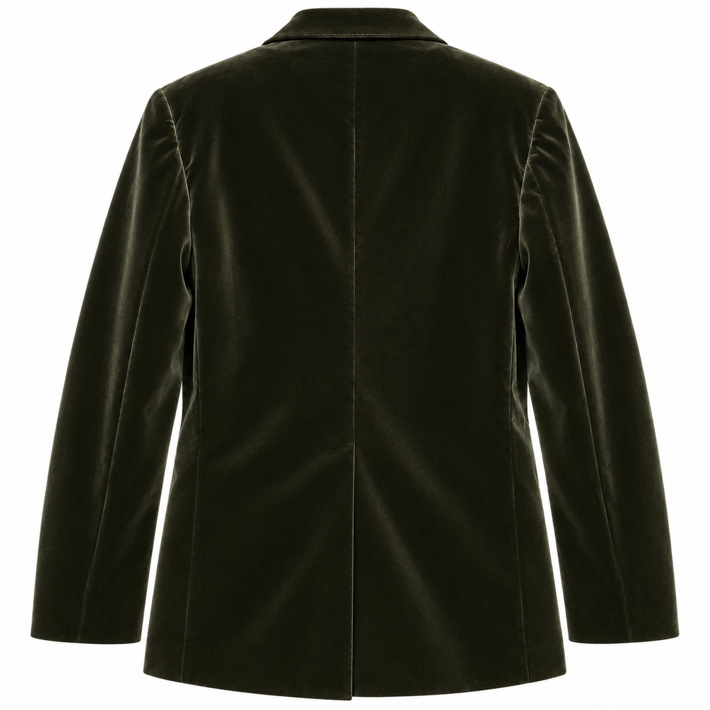 Dolce & Gabbana Men Jacket Double-Breasted Velvet Green