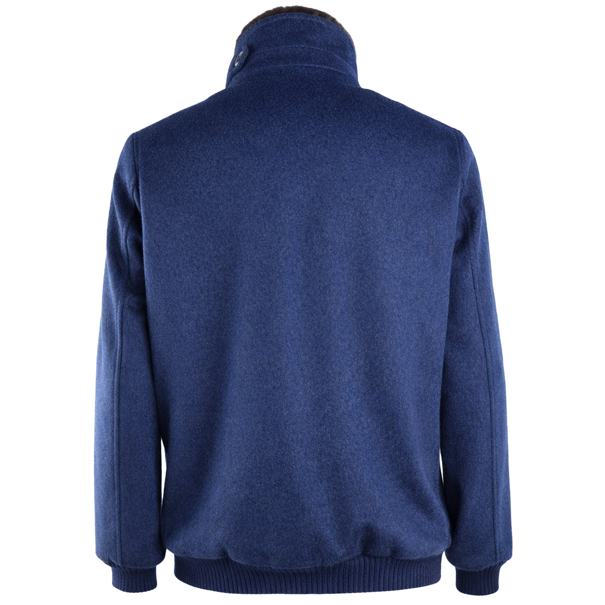 Loro Piana Fabric Men Bomber Wool Pelliccia Blue