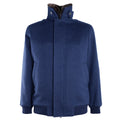 Loro Piana Fabric Men Bomber Wool Pelliccia Blue