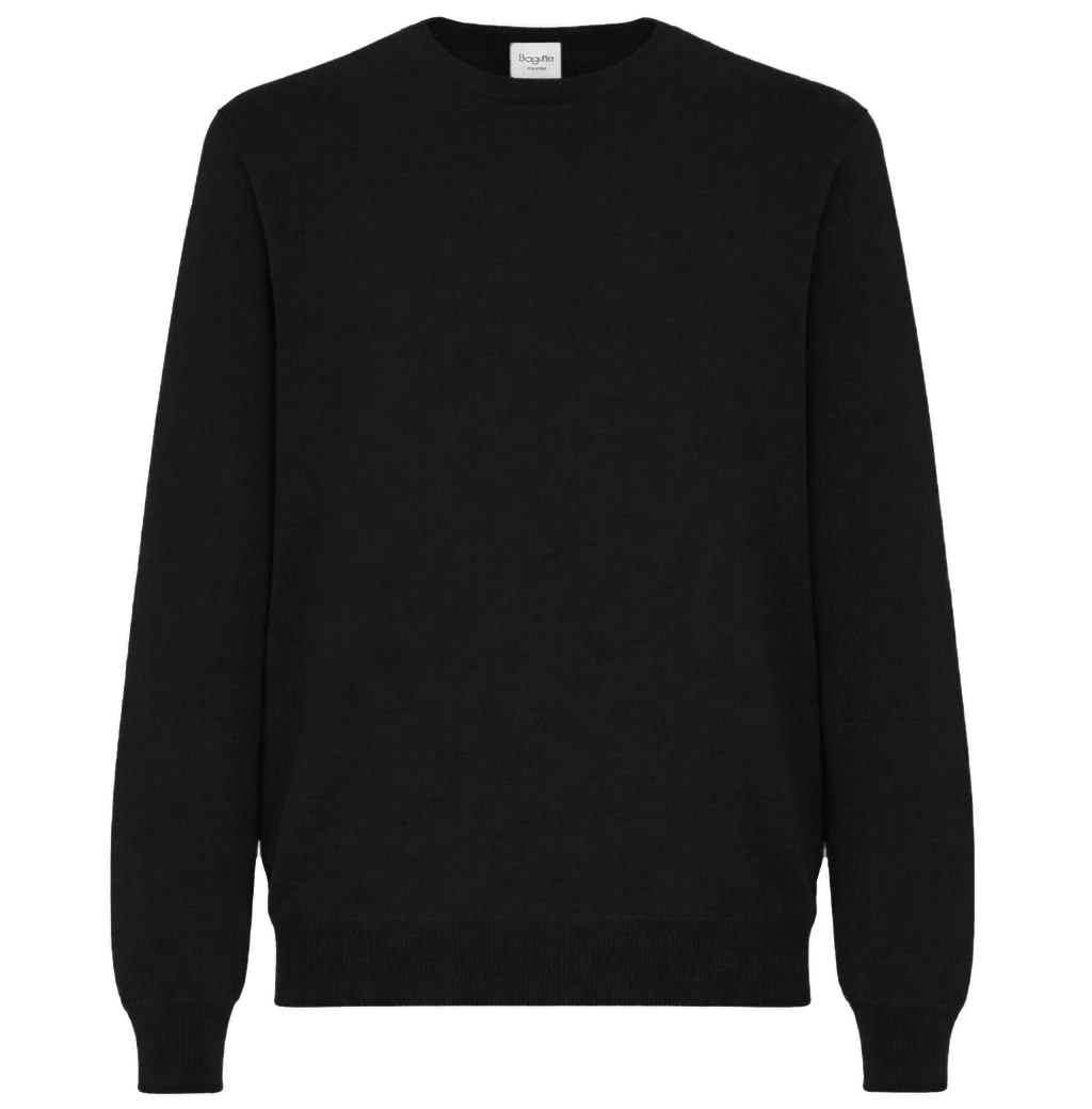 Bagutta Men Crew Neck Gauge Sweaters Black