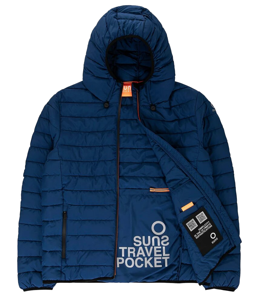 Suns Men Bape Travel Jackets Blue