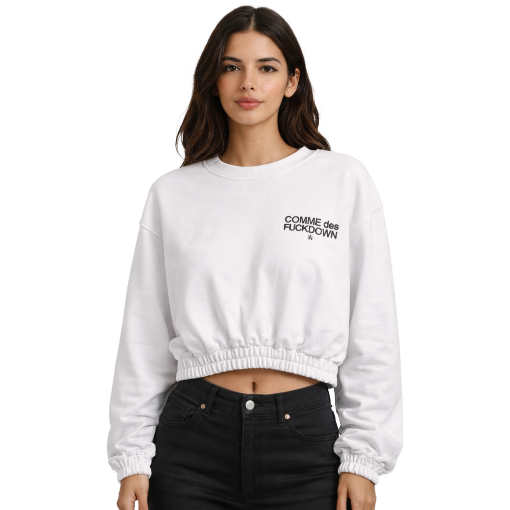 Comme Des Fuckdown Women Sweatshirt White