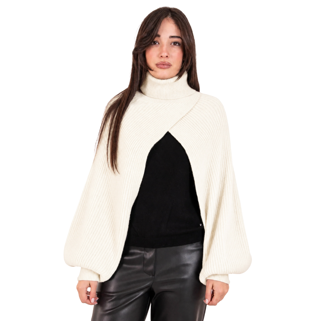 Alpha Studio Women Turtleneck Coprispalle Coste White