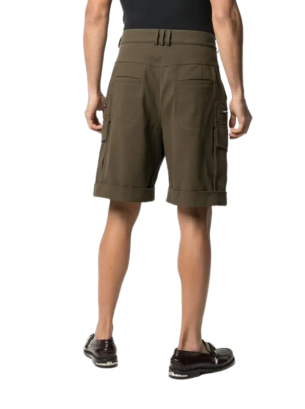 Balmain Men Shorts Cargo Green
