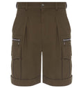 Balmain Men Shorts Cargo Green