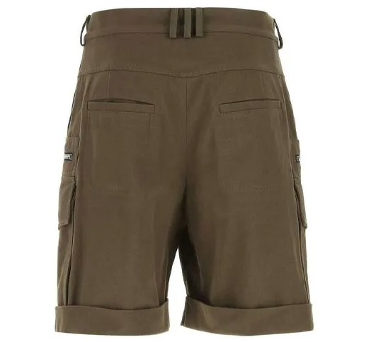Balmain Men Shorts Cargo Green