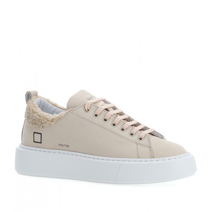D.A.T.E. Women Sfera Teddy Sneakers Beige