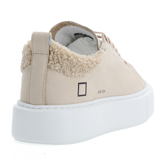 D.A.T.E. Women Sfera Teddy Sneakers Beige