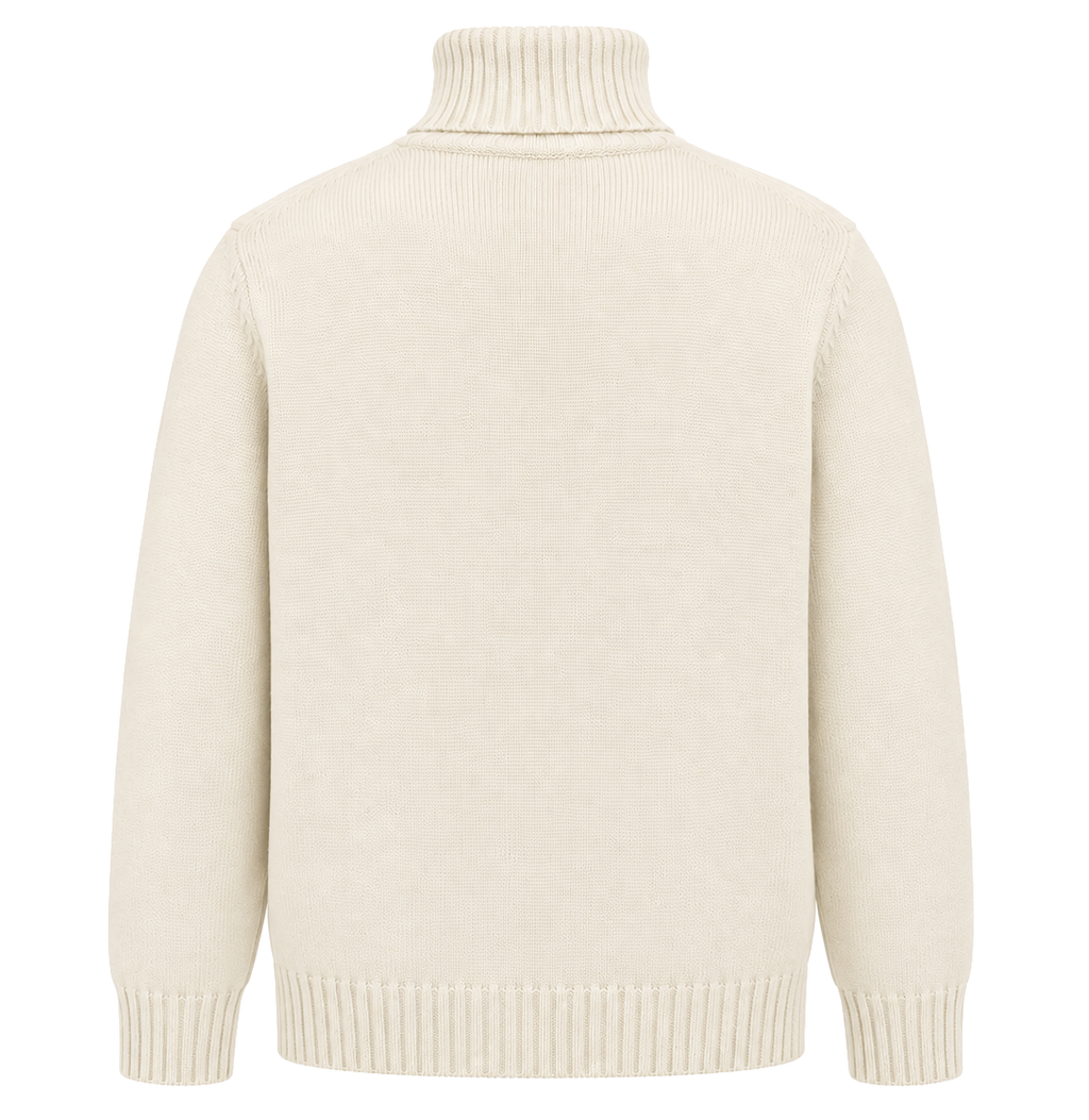 Alpha Studio Men Turtleneck Wool White