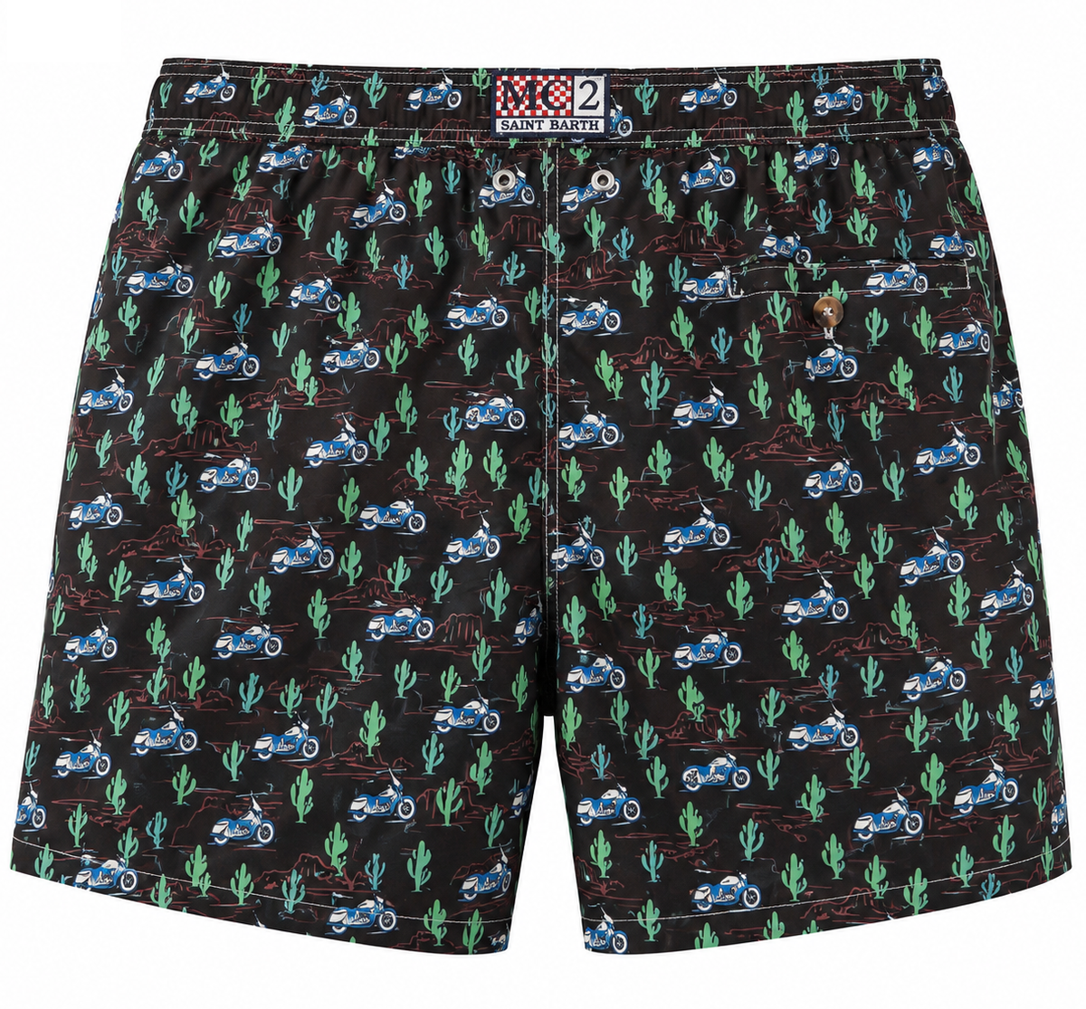 MC2 Saint Barth Men Micro Patterned Coast Swimwear Black