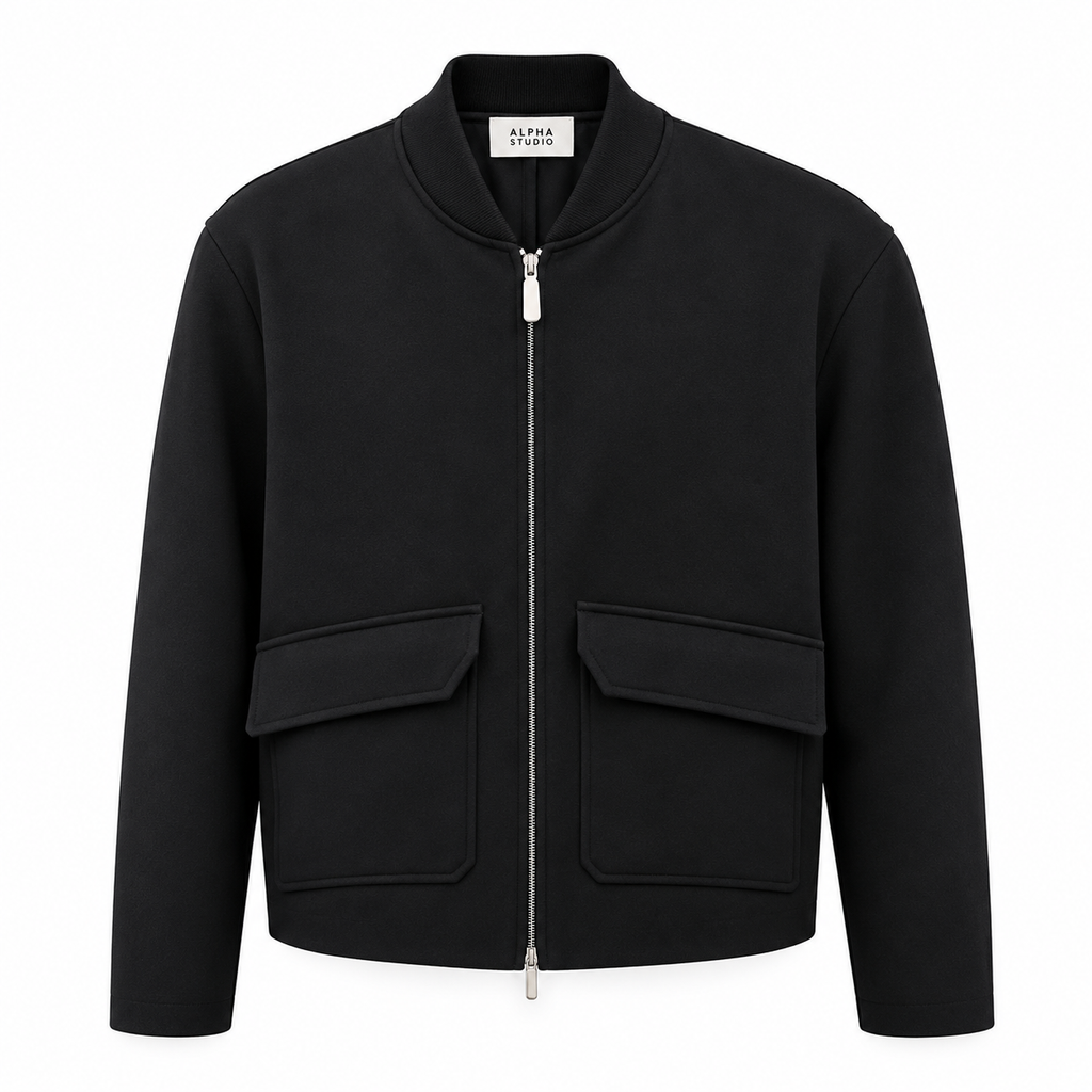 Alpha Studio Men Bomber Gabardina Black