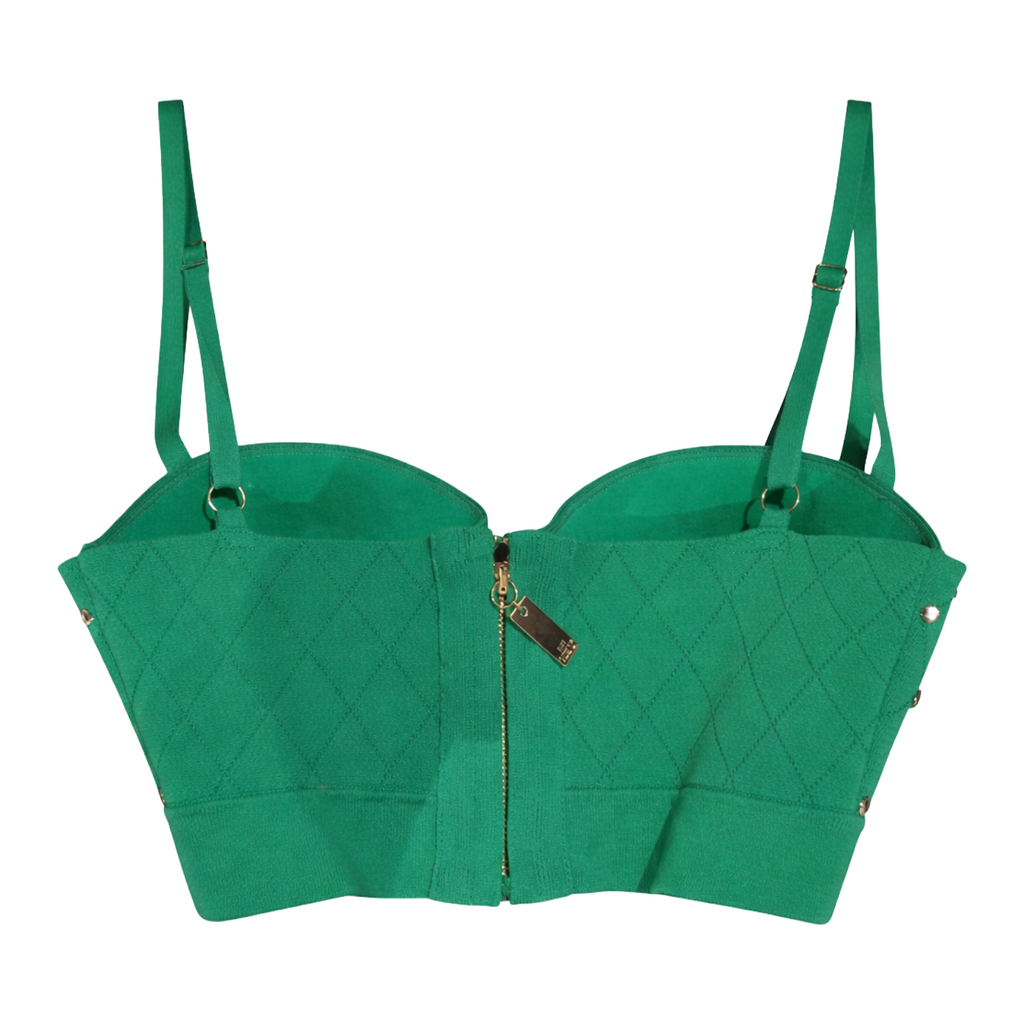 Elisabetta Franchi Women Top Studded Green