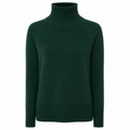 Emilio Romanelli Women Turtleneck Green Bottiglia Beige