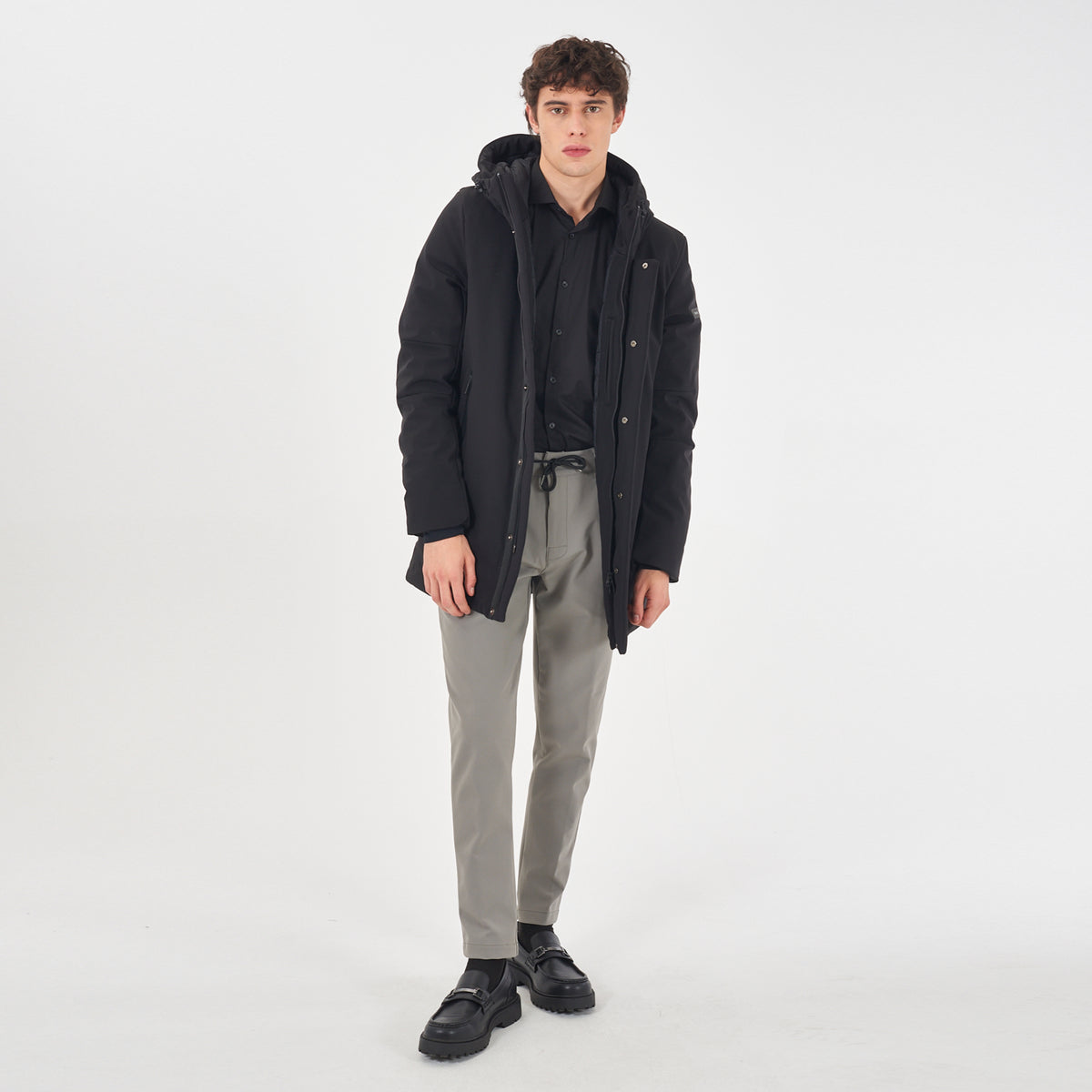 Yes Zee Men Jacket Down Jacket Black