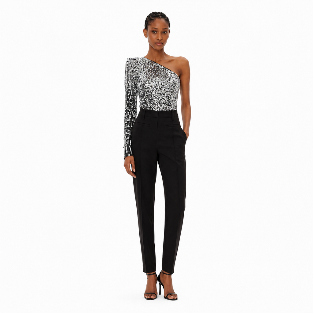 Patrizia Pepe Women Bodysuit Paiettes Grey