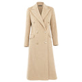 Loro Piana Fabric Women Coat Double-Breasted Beige