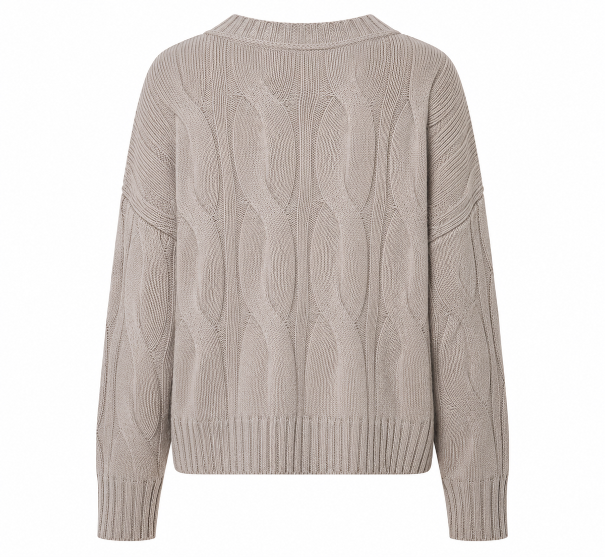 Alpha Studio Women Boxy Weaving Sweaters Beige