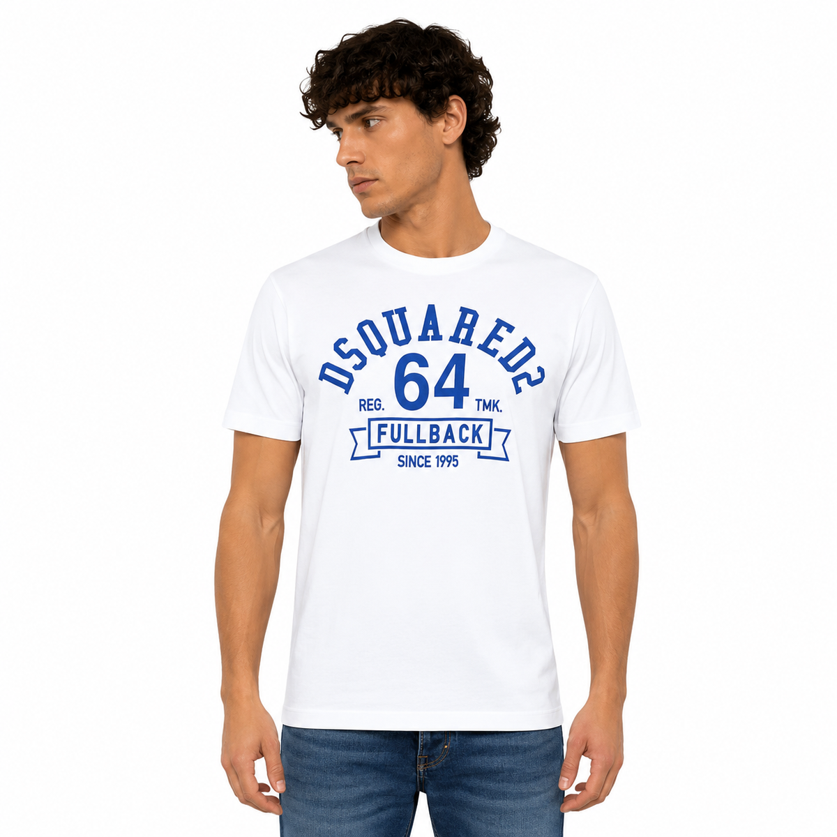 Dsquared2 Men T-Shirt College Cigarette White