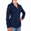 Bagutta Women Shirt Linen Night Blue