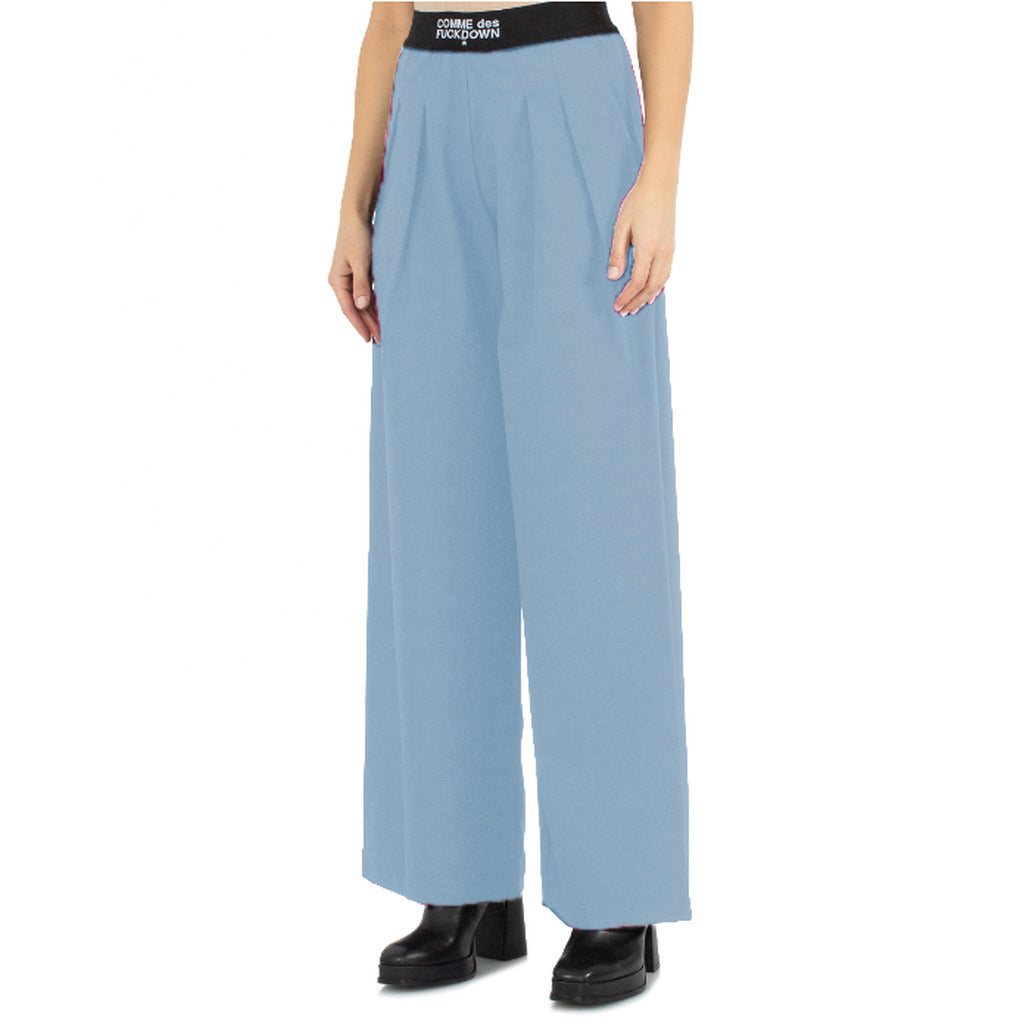 Comme Des Fuckdown Women Trousers Palazzo Azzurri Light Blue