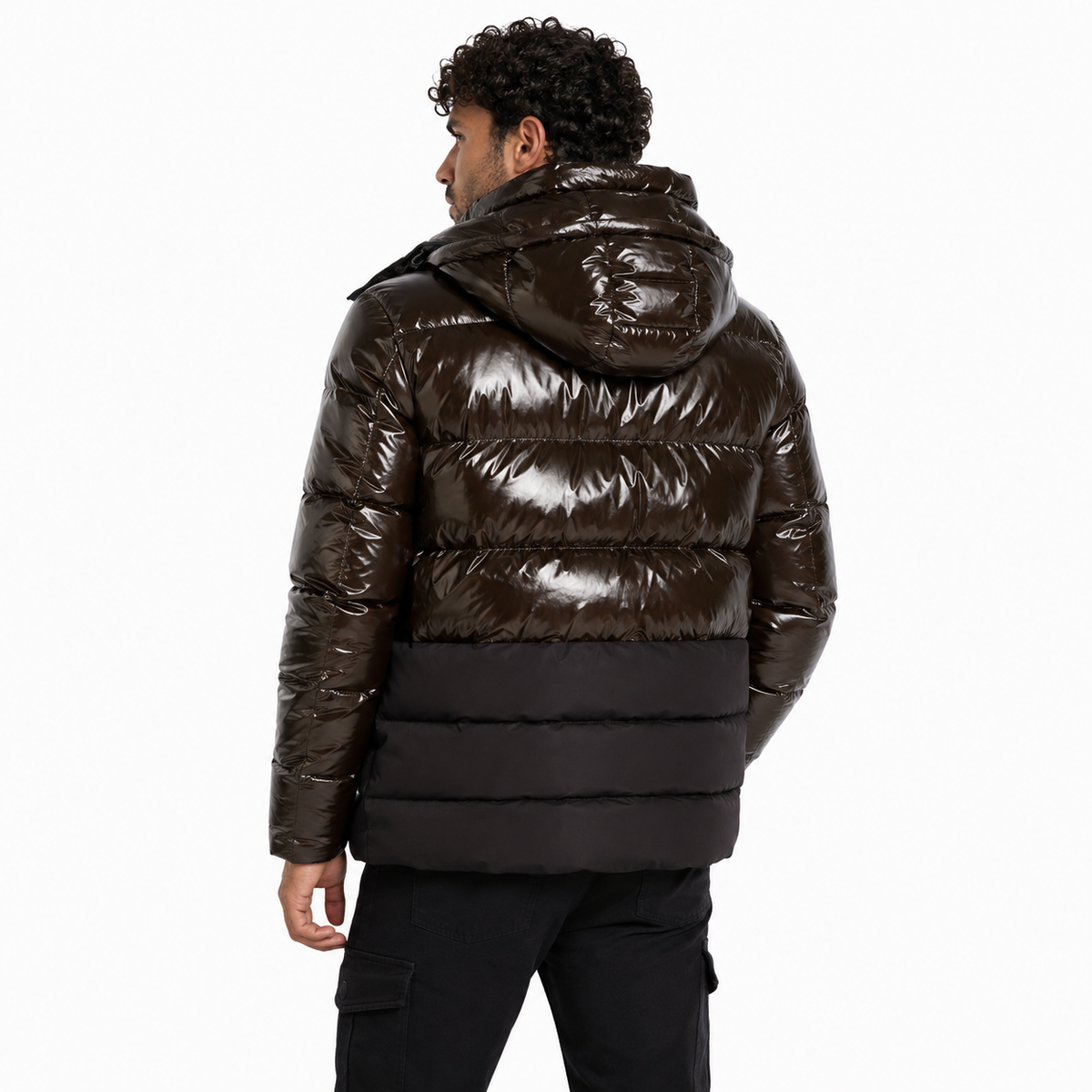 Moose knuckles Men Jacket Padded Glossy Brown