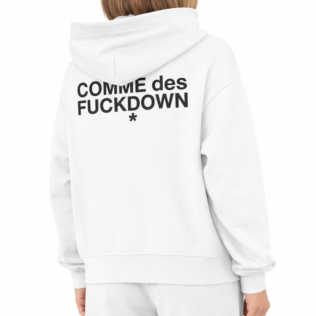 Comme Des Fuckdown Women Sweatshirt Hooded White