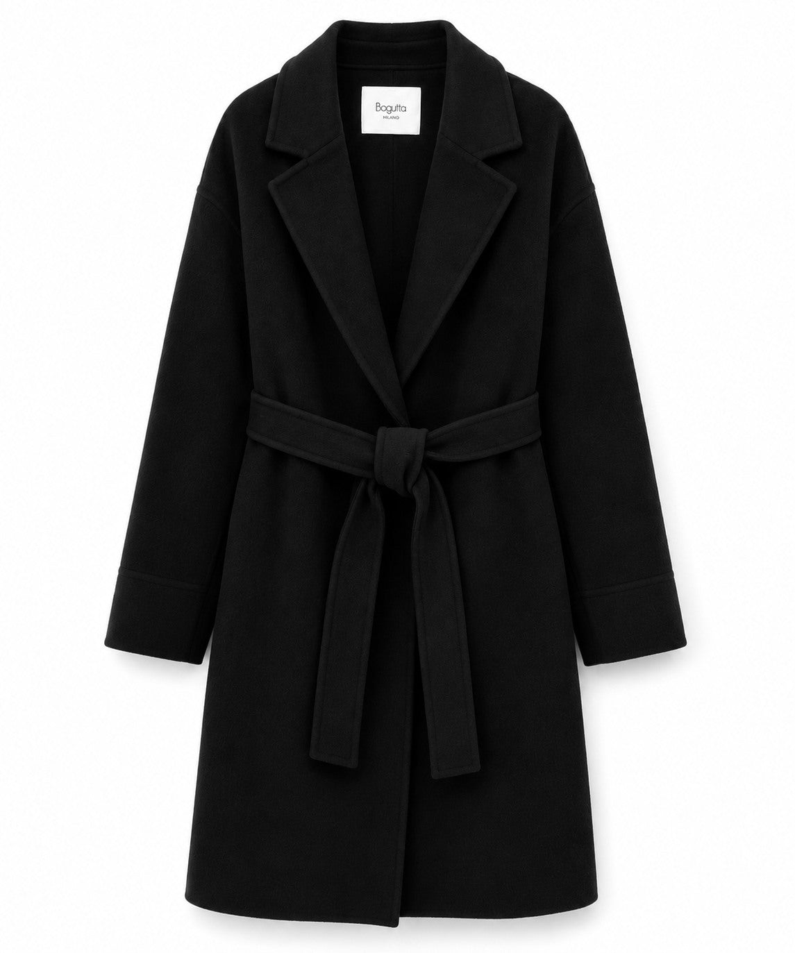Bagutta Women Coat Wool Belt Black
