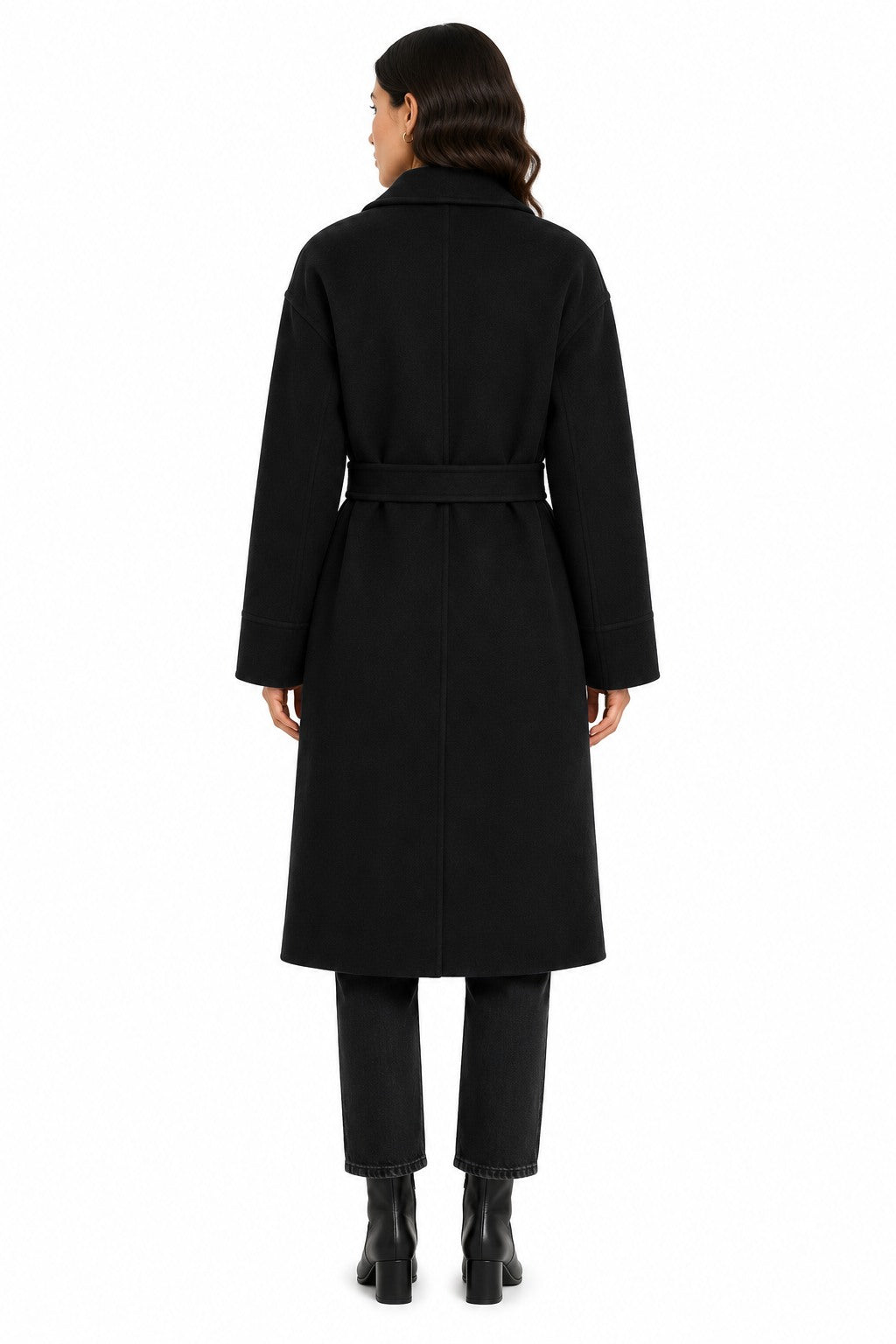 Bagutta Women Coat Wool Belt Black