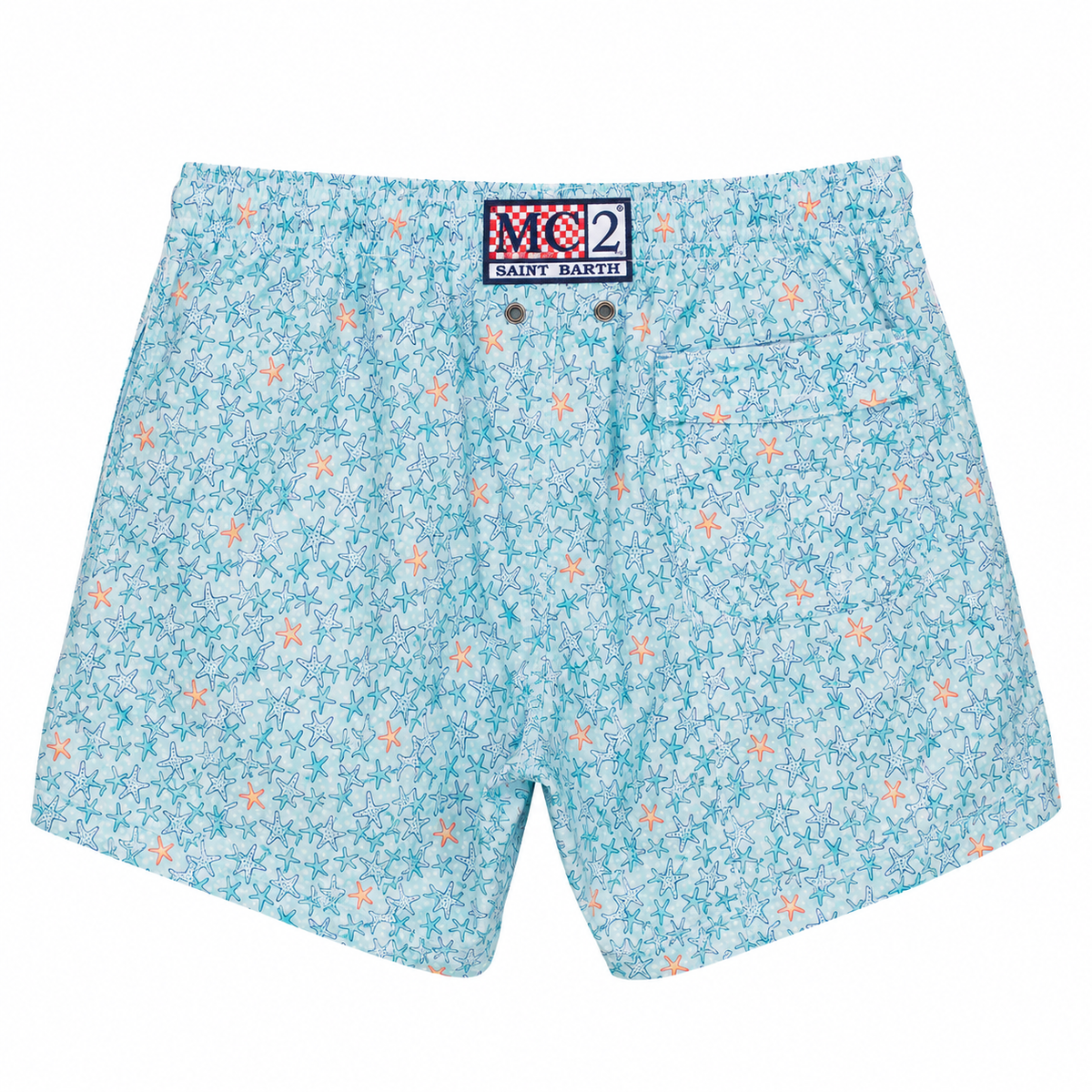 MC2 Saint Barth Men Micro Patterned Hitode Swimwear Light Blue