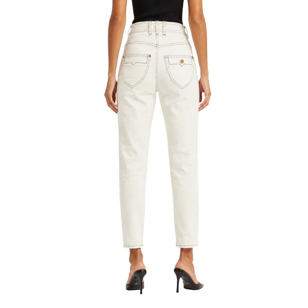 Balmain Women Trousers Imputure White