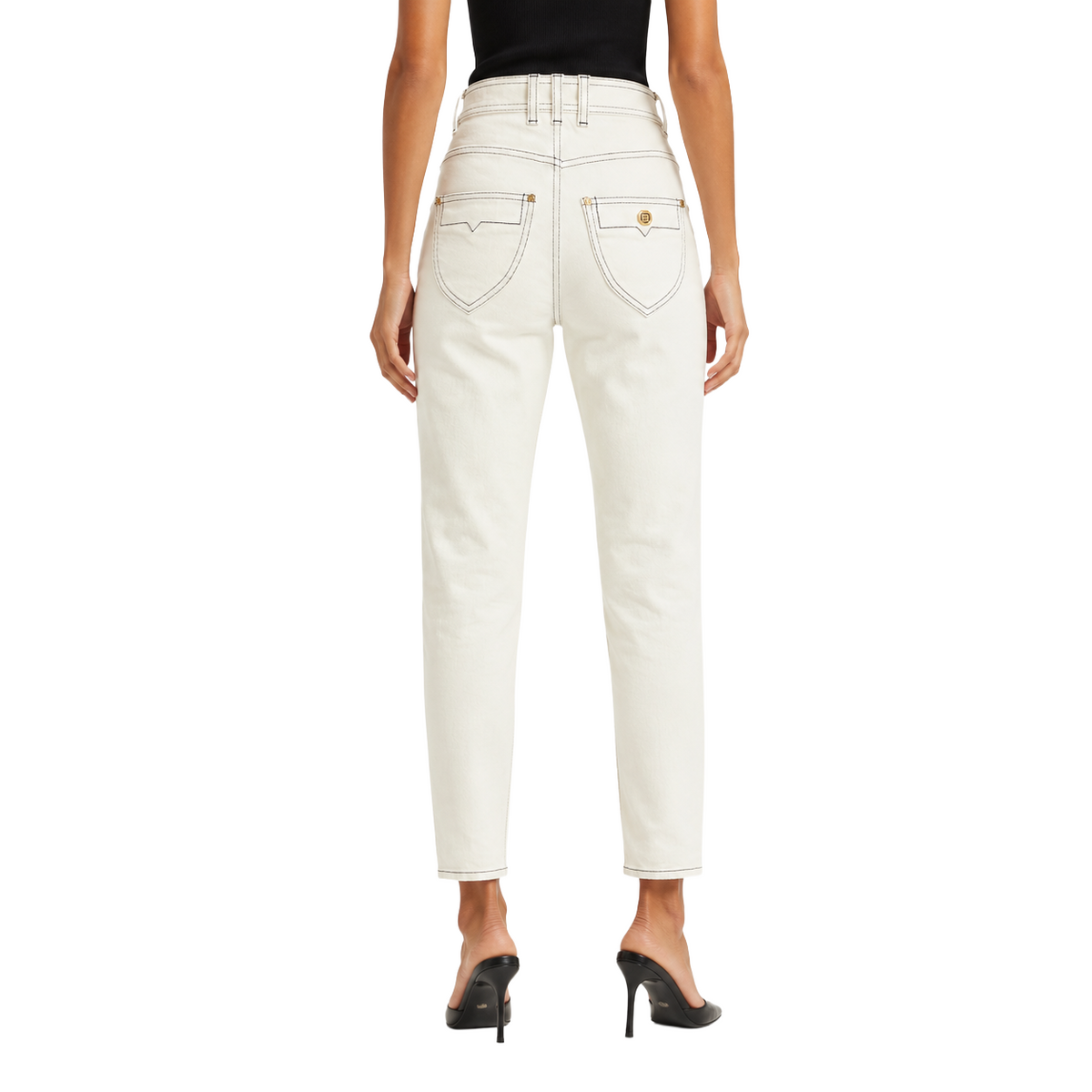 Balmain Women Trousers Imputure White