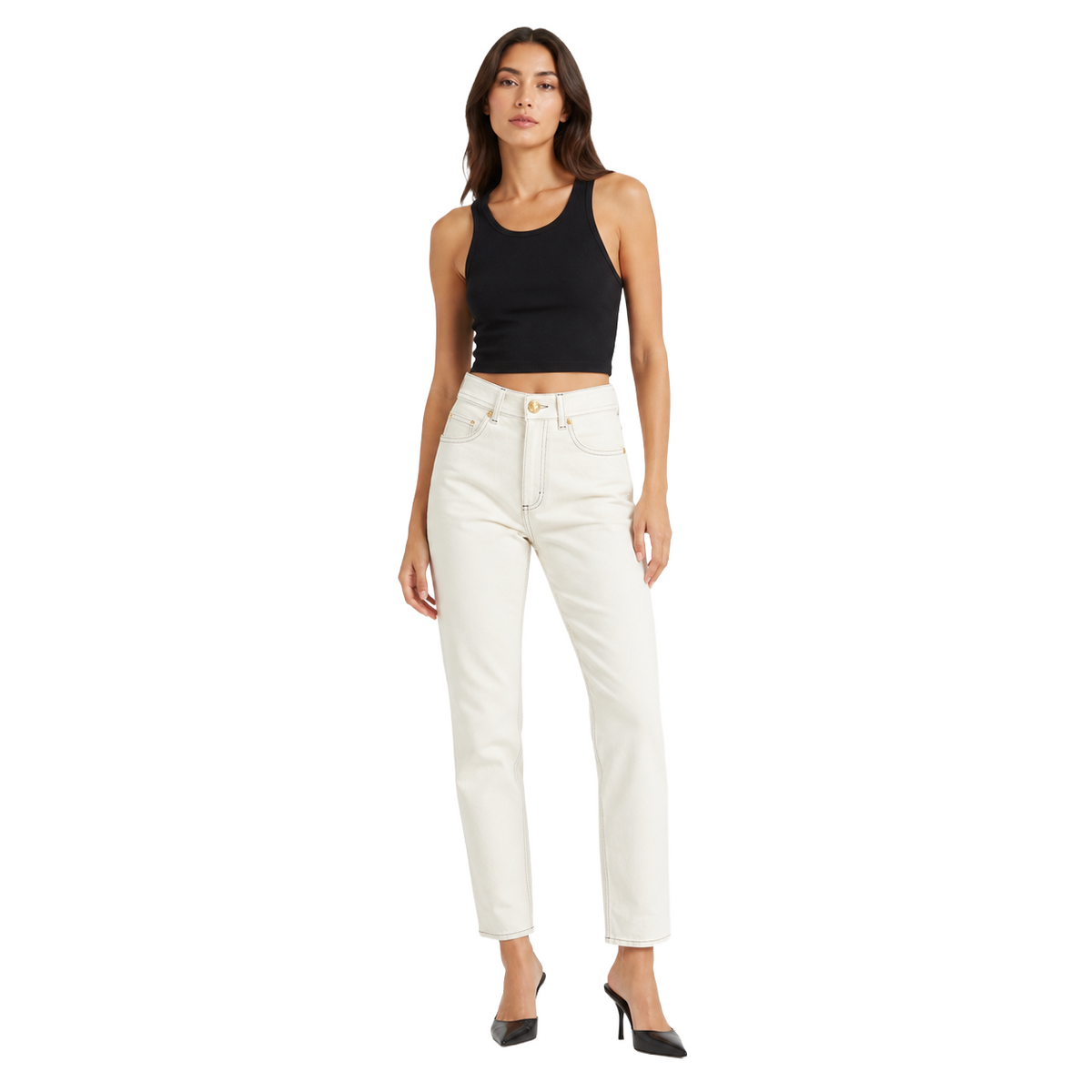 Balmain Women Trousers Imputure White