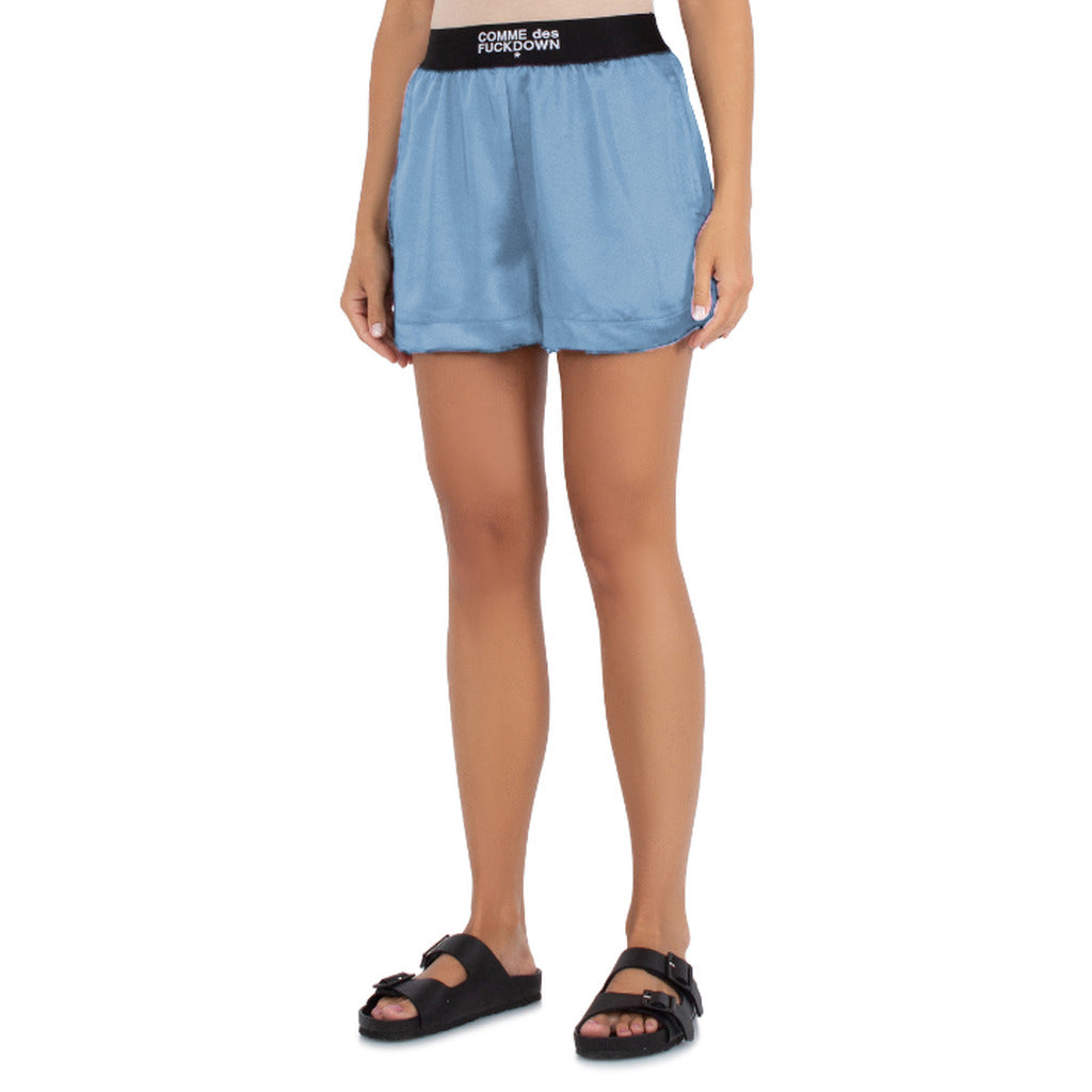 Comme Des Fuckdown Women Shorts Elastico Light Blue