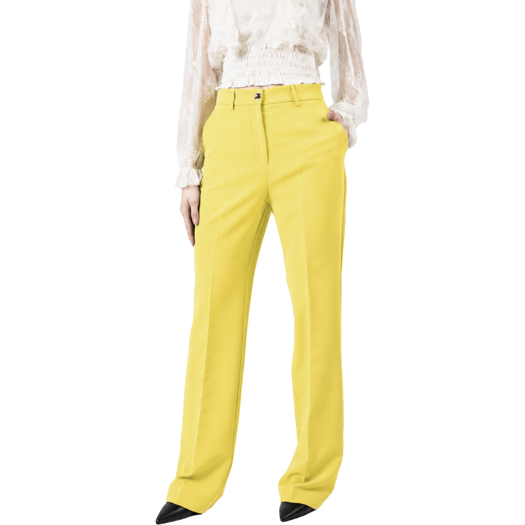 Pinko Women Trousers Laurance Gialli Yellow