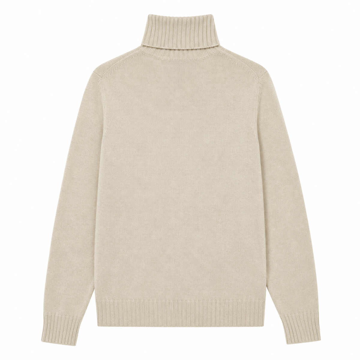Alpha Studio Men Turtleneck Ribbed Beige