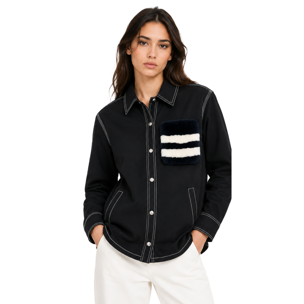 Moose knuckles Women Shirt Taschino Pelo Black