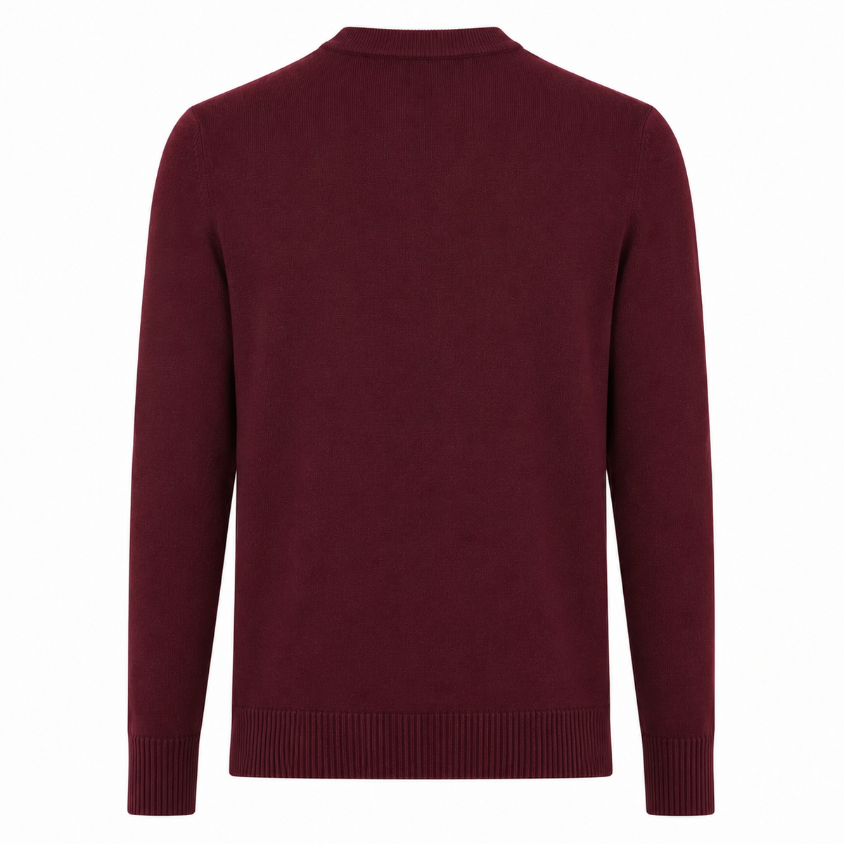 Alpha Studio Men Knit Crew Neck Wool Merino Red