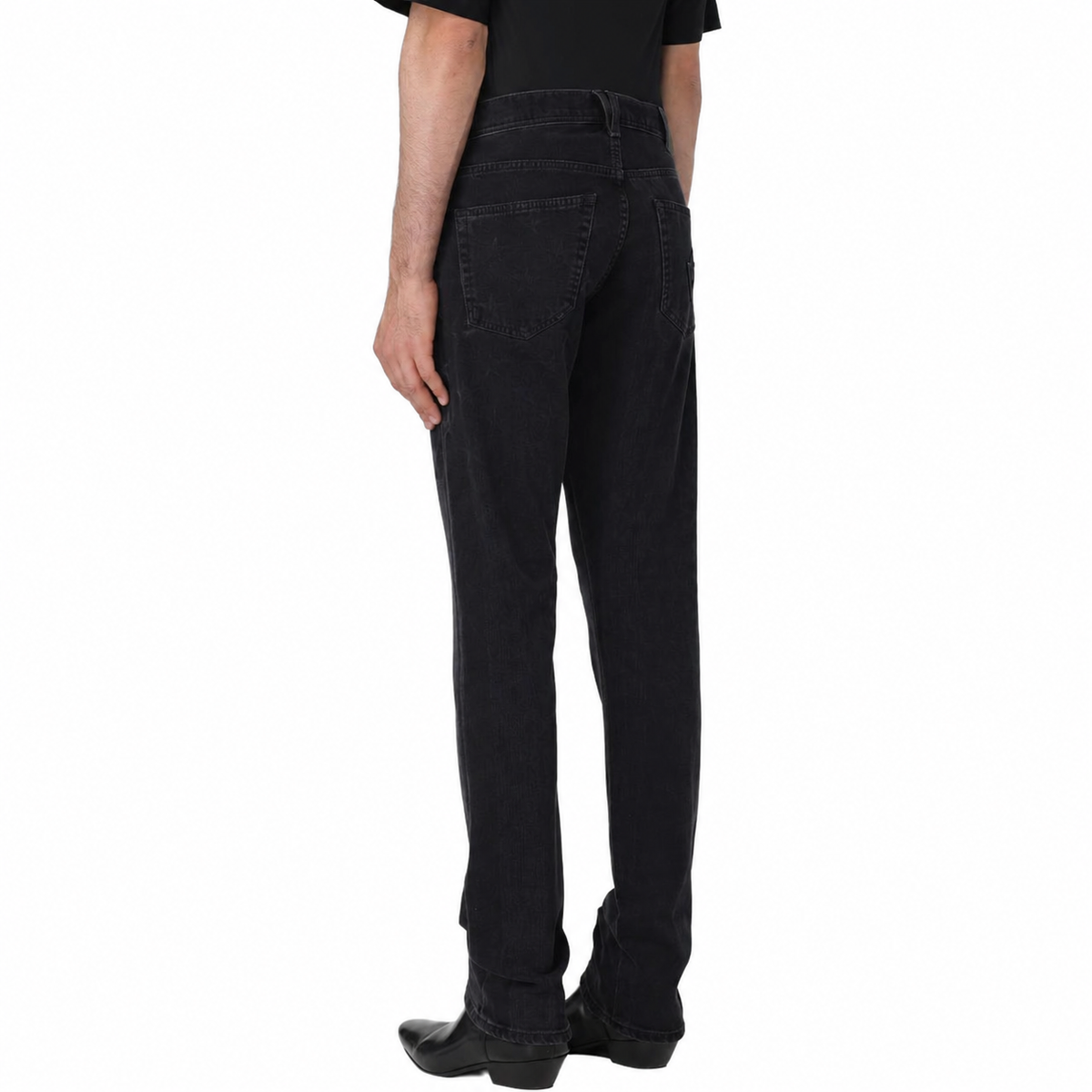 Victory Gate Men Denim Slim Jeans Black