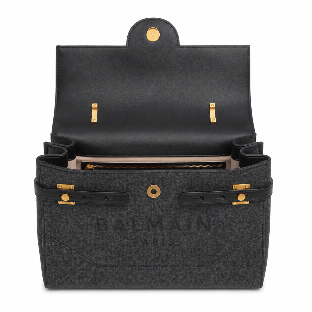 Balmain Women b-buzz Handle Bag Tela Black