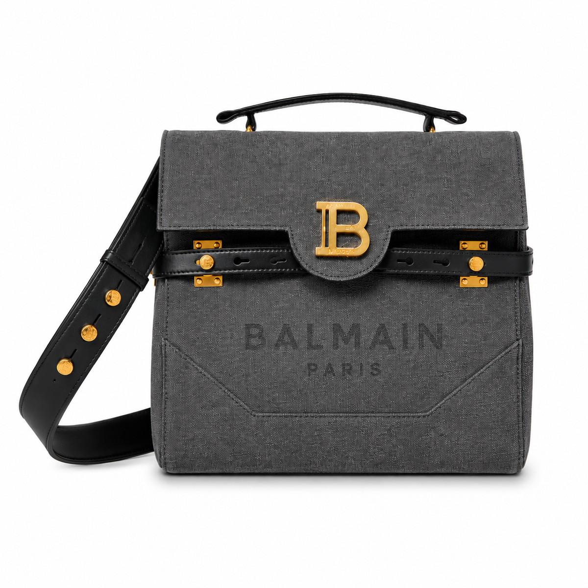 Balmain Women b-buzz Handle Bag Tela Black