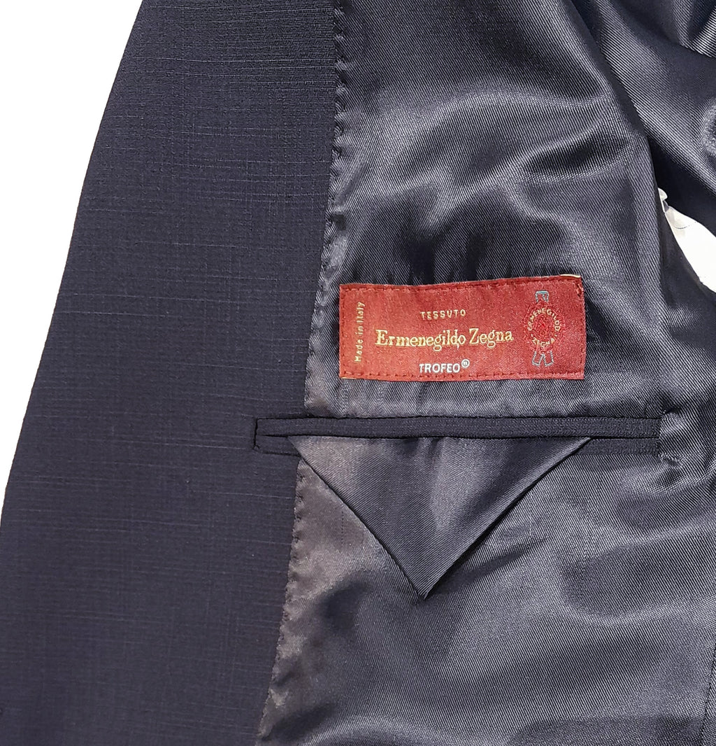 Ermenegildo Zegna Fabric Men Suit Wool Scuro Blue