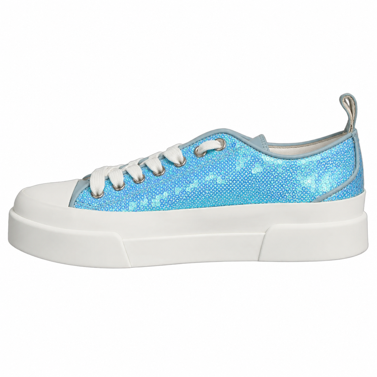 Dolce & Gabbana Women Sneaker Bassa Sequins Sneakers Light Blue