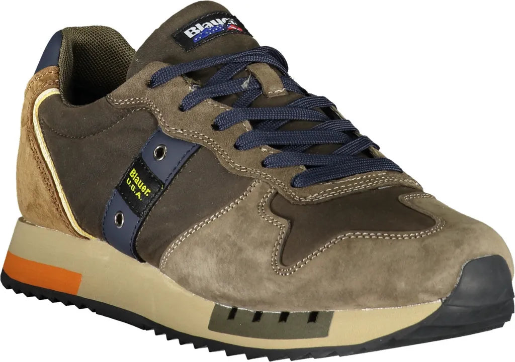 Blauer Men's Sneakers F3QUEENS01/WAX Military/Brown