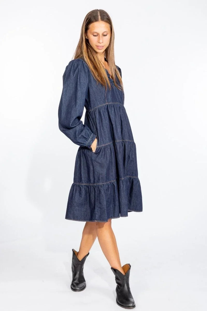 Love Moschino Dress Blue Woman