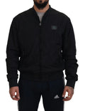 DOLCE & GABBANA Black Nylon Logo Bomber Jacket